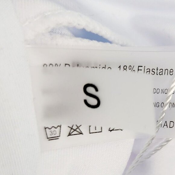 One-Shoulder Cutout Sky Blue Bikini Set Gold Ring Womens Swimwear Size S - Picture 3 of 7